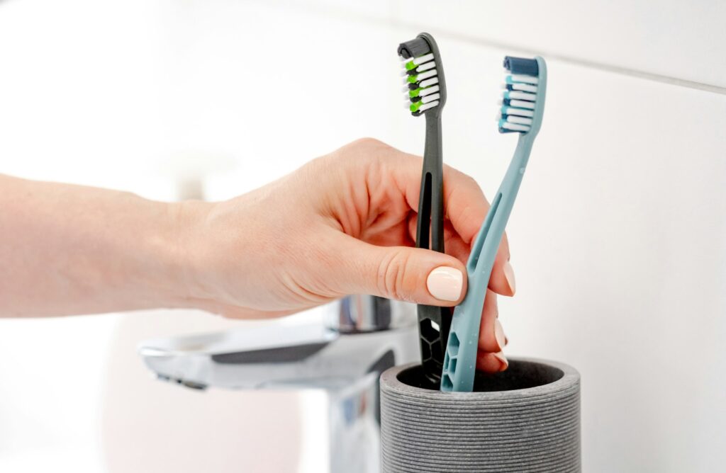 brushing teeth
